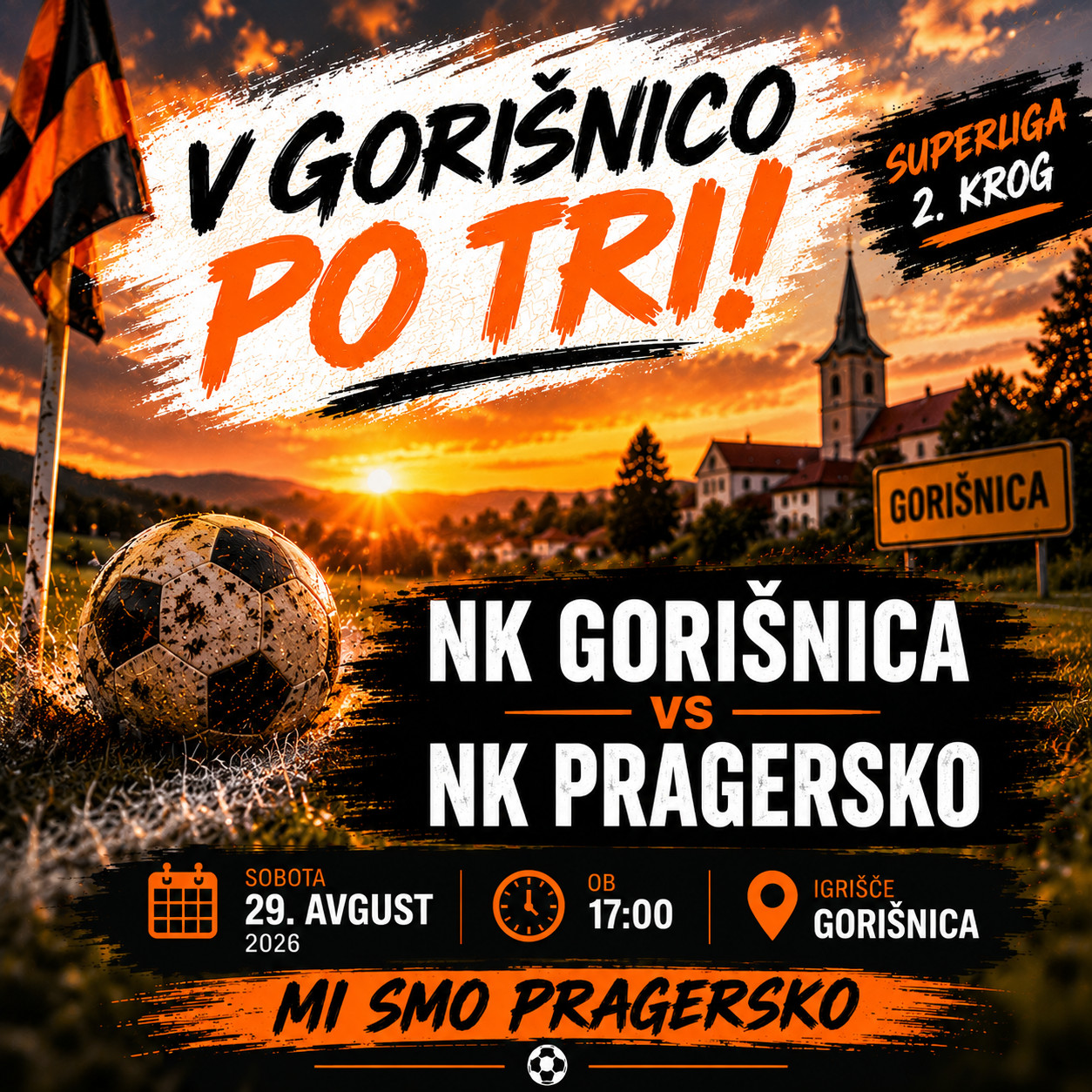 V GORIŠNICO PO TRI!